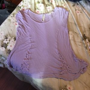 Lilac top with pretty lace